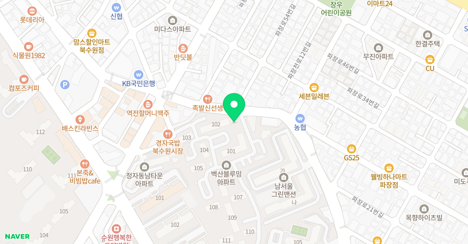 이생수다니엘 수학학원 위치