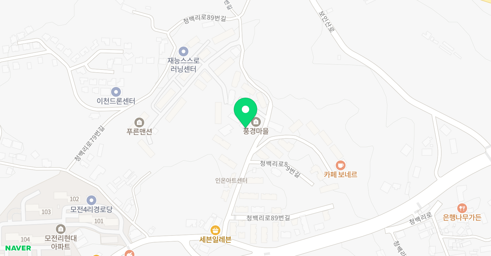 인온 예술학원 위치