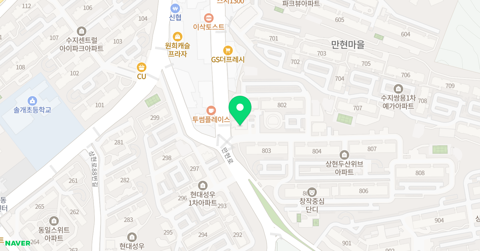 수지비바체 음악학원 위치