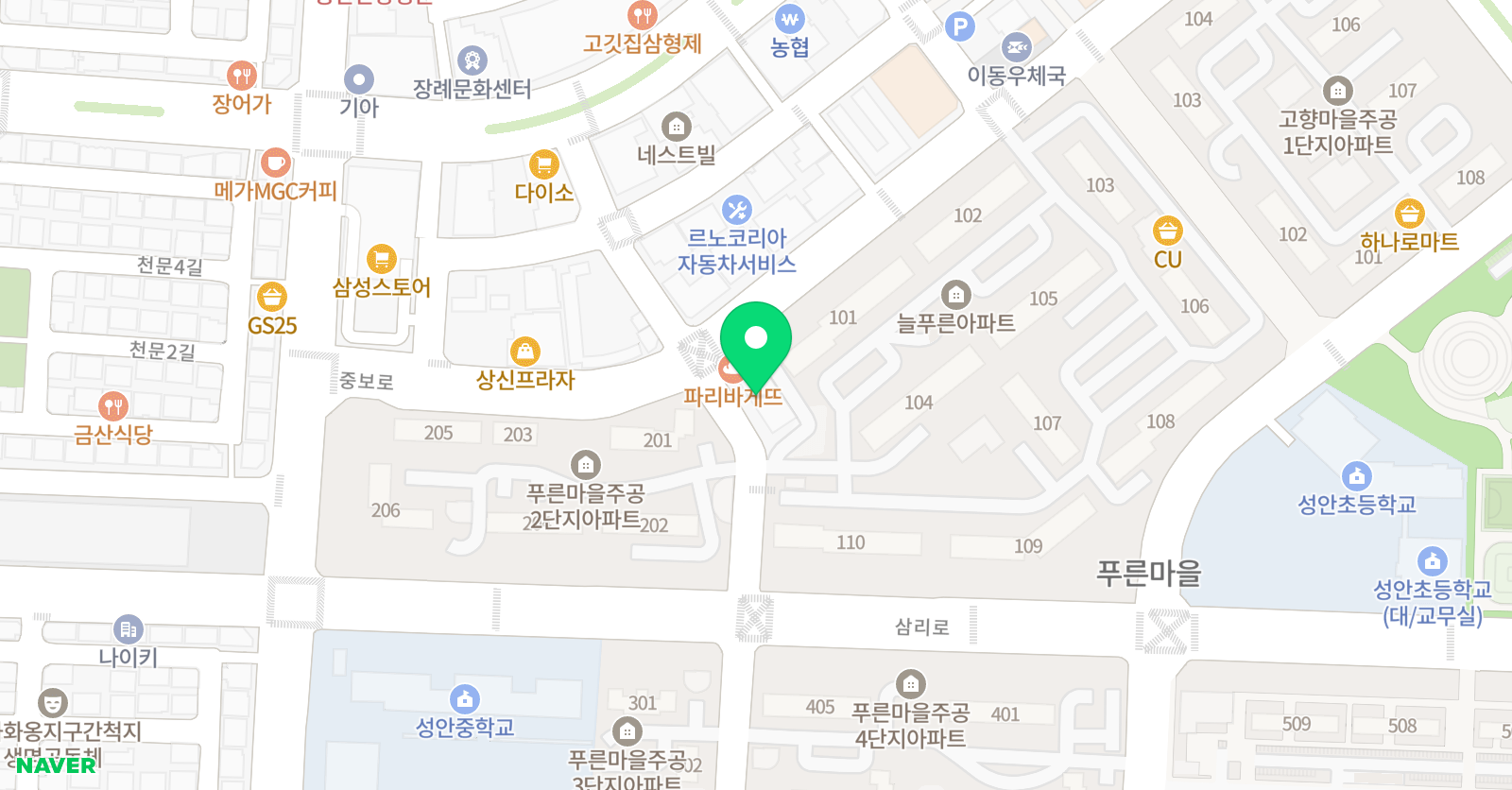 늘푸른 음악교습소 위치