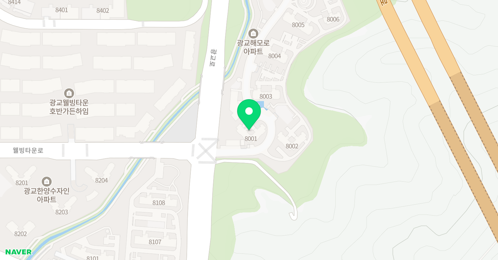 아소비 광교웰빙타운해모로 위치