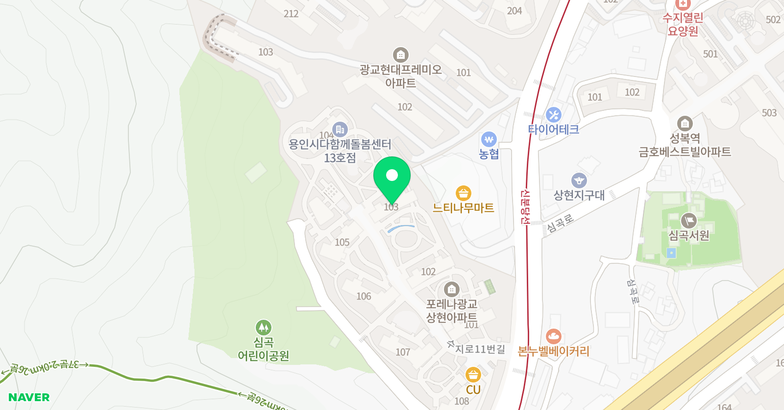 기탄사고력교실 포레나광교상현점 위치