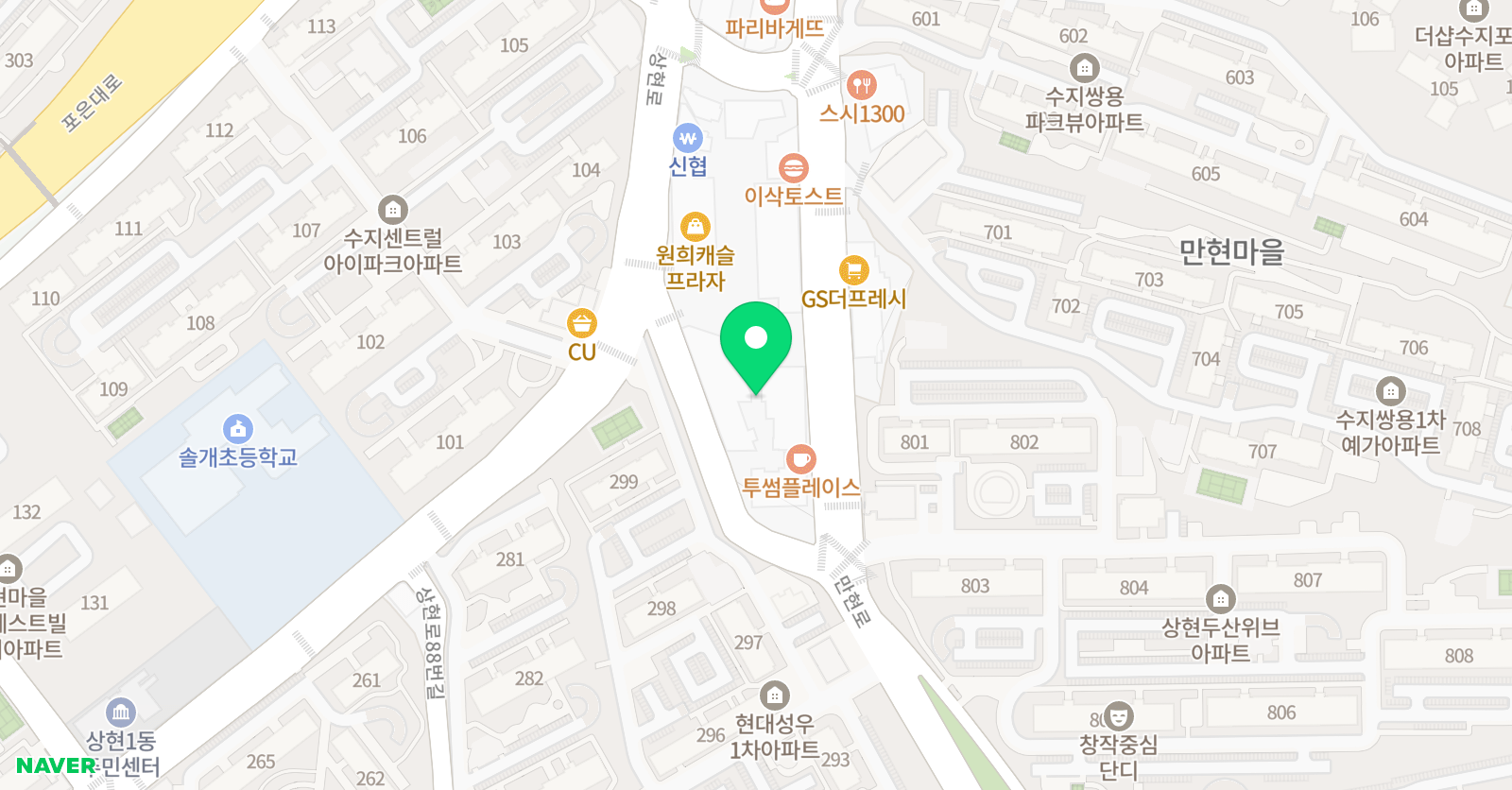 몬스터매스 생각대로수학국어학원 위치