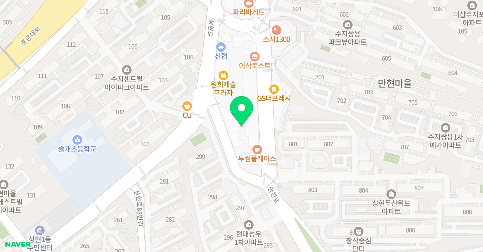 브릿지음악 학원 위치