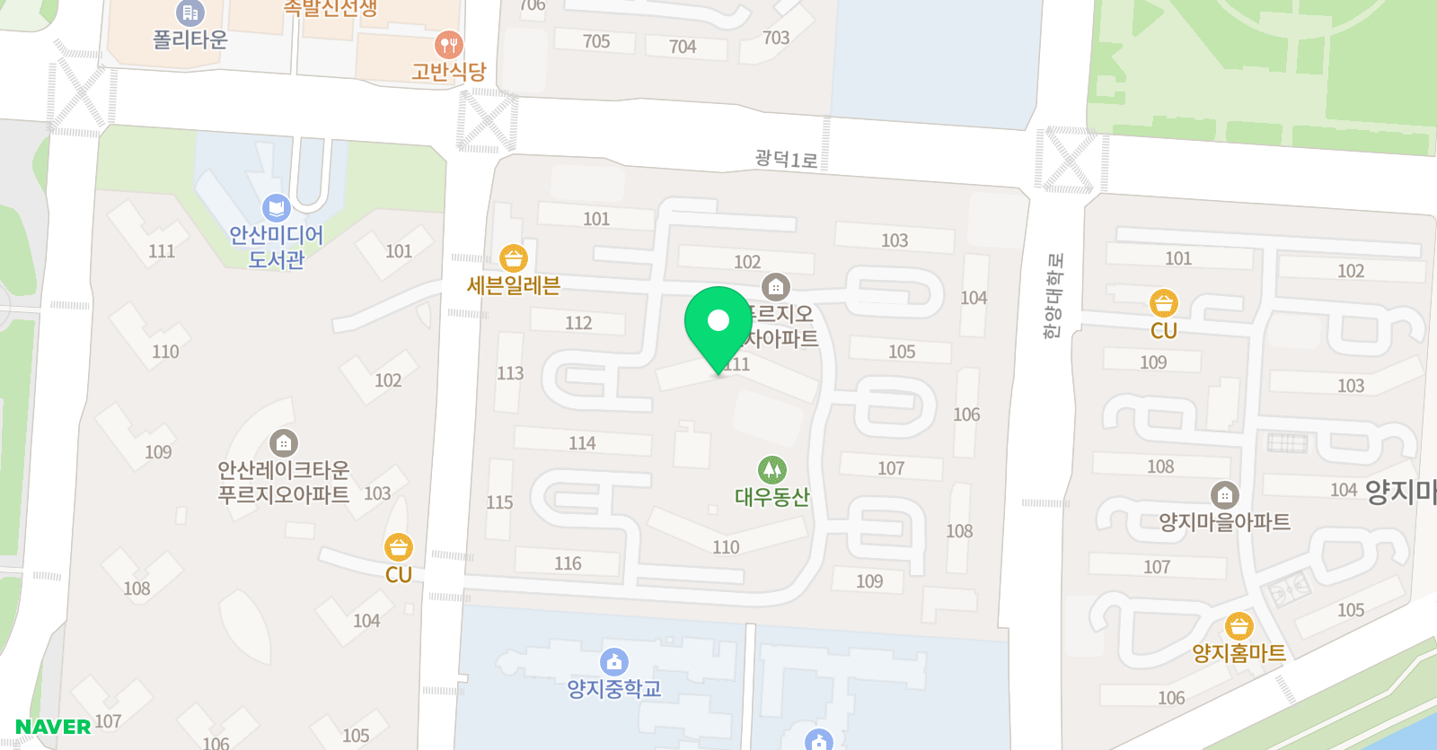 기탄 사고력교실 안산푸르지오1차점 위치