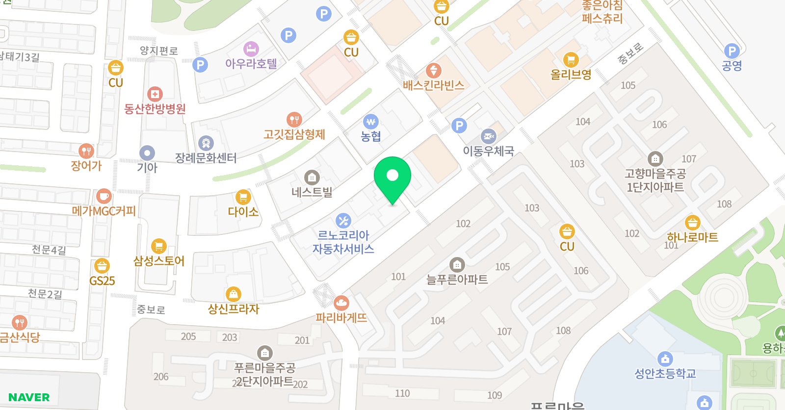 텐투텐프라임 학원 위치