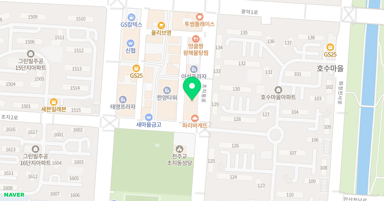 초지 솔루니 국어논술 위치