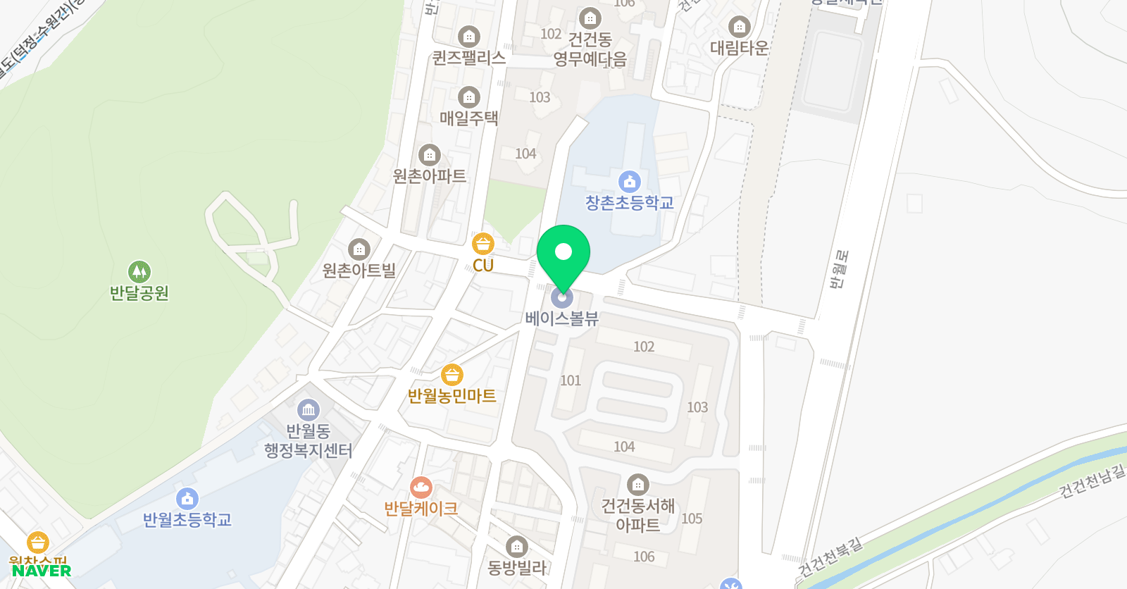베이스볼 뷰 위치
