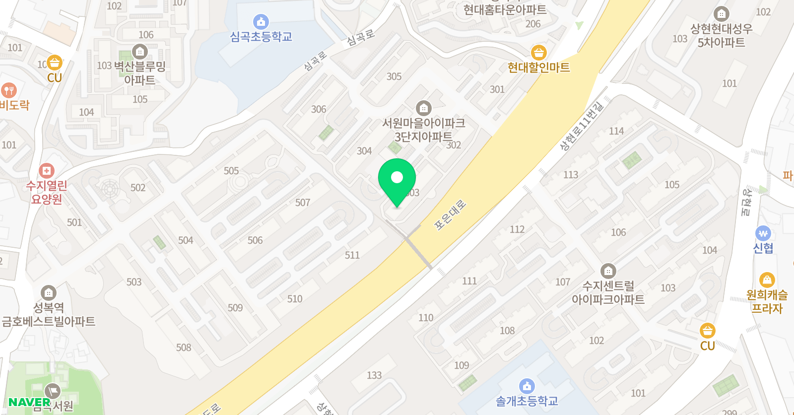 링키영어 서원마을아이파크점 위치