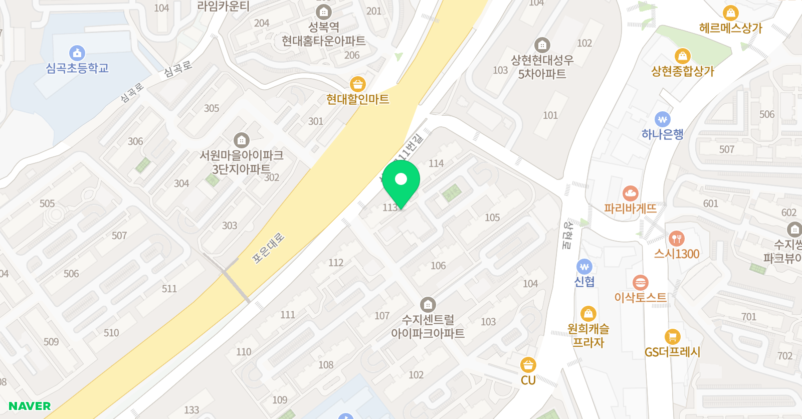 아소비 용인상현센트럴아이파크점 위치