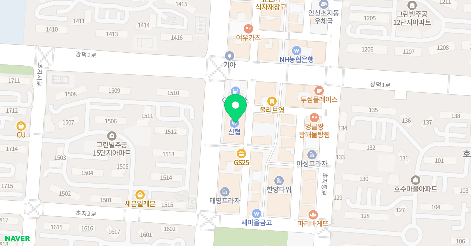 용인대초지 인성태권도장 위치