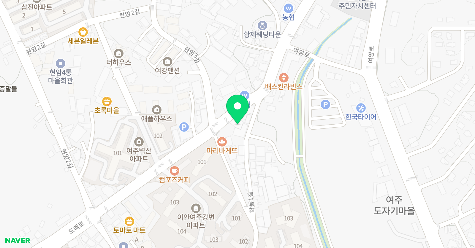 피아노마을 음악학원 오학점 위치