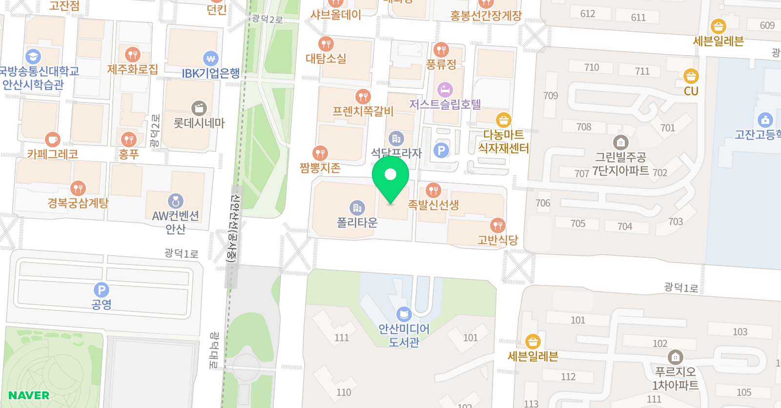 예스셈 주산식암산 학원 위치