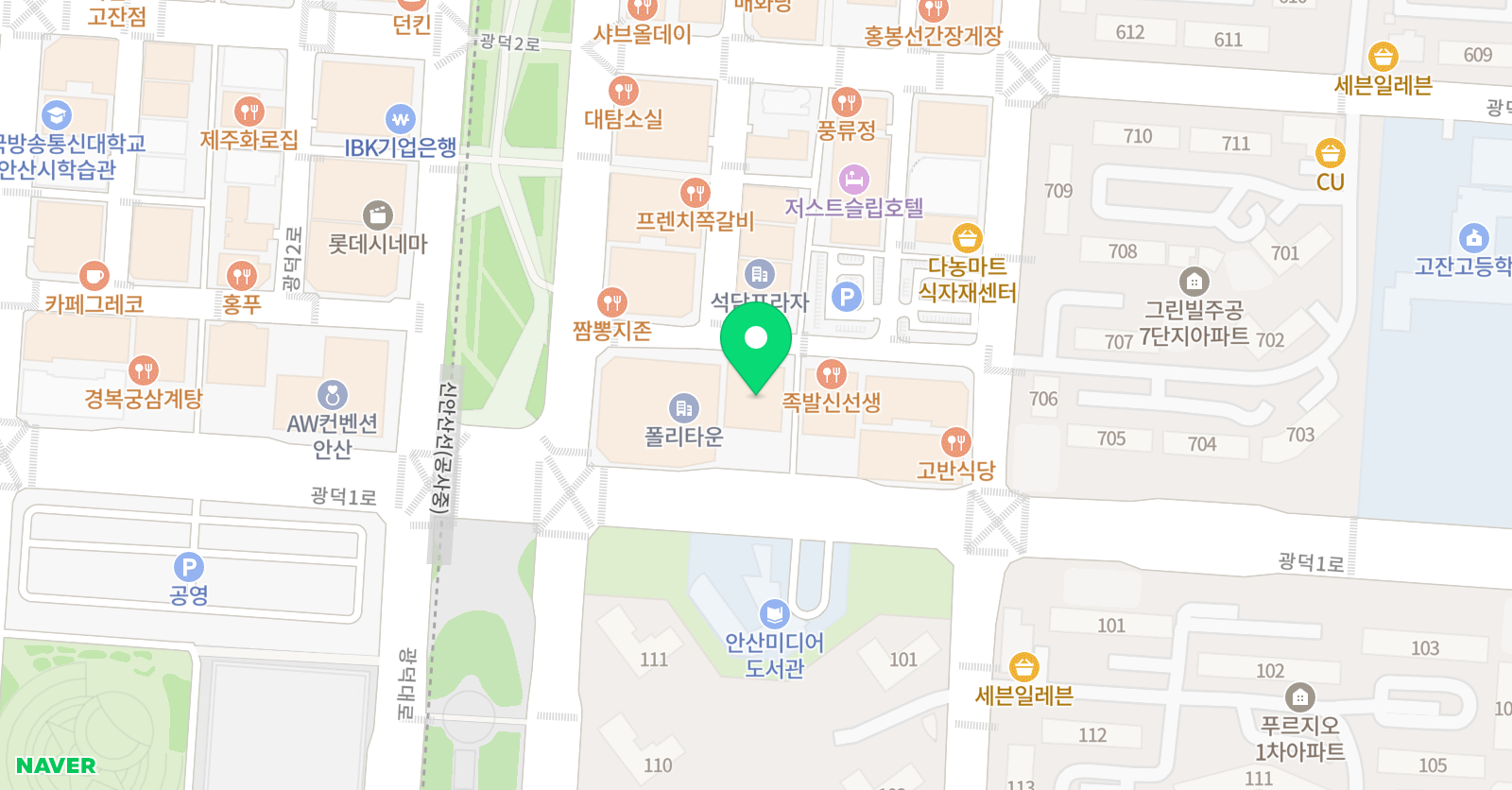 나비 독서논술수학학원 위치