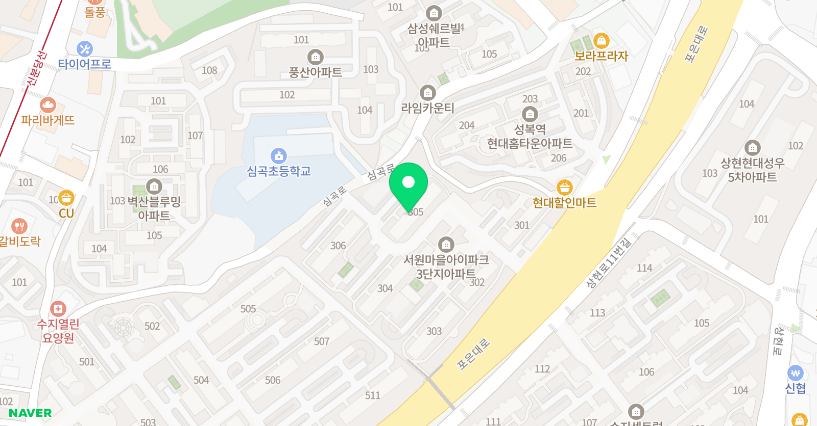 빨간펜 수학의달인 심곡아이파크점 위치