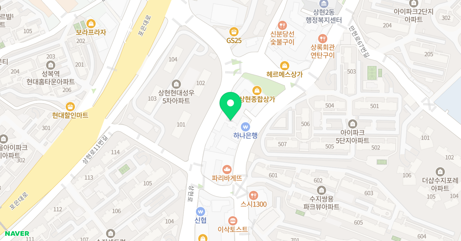 좋은수학전문 학원 위치
