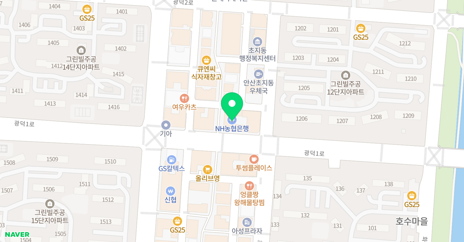 파머스 국제어학원 초지브랜치 위치