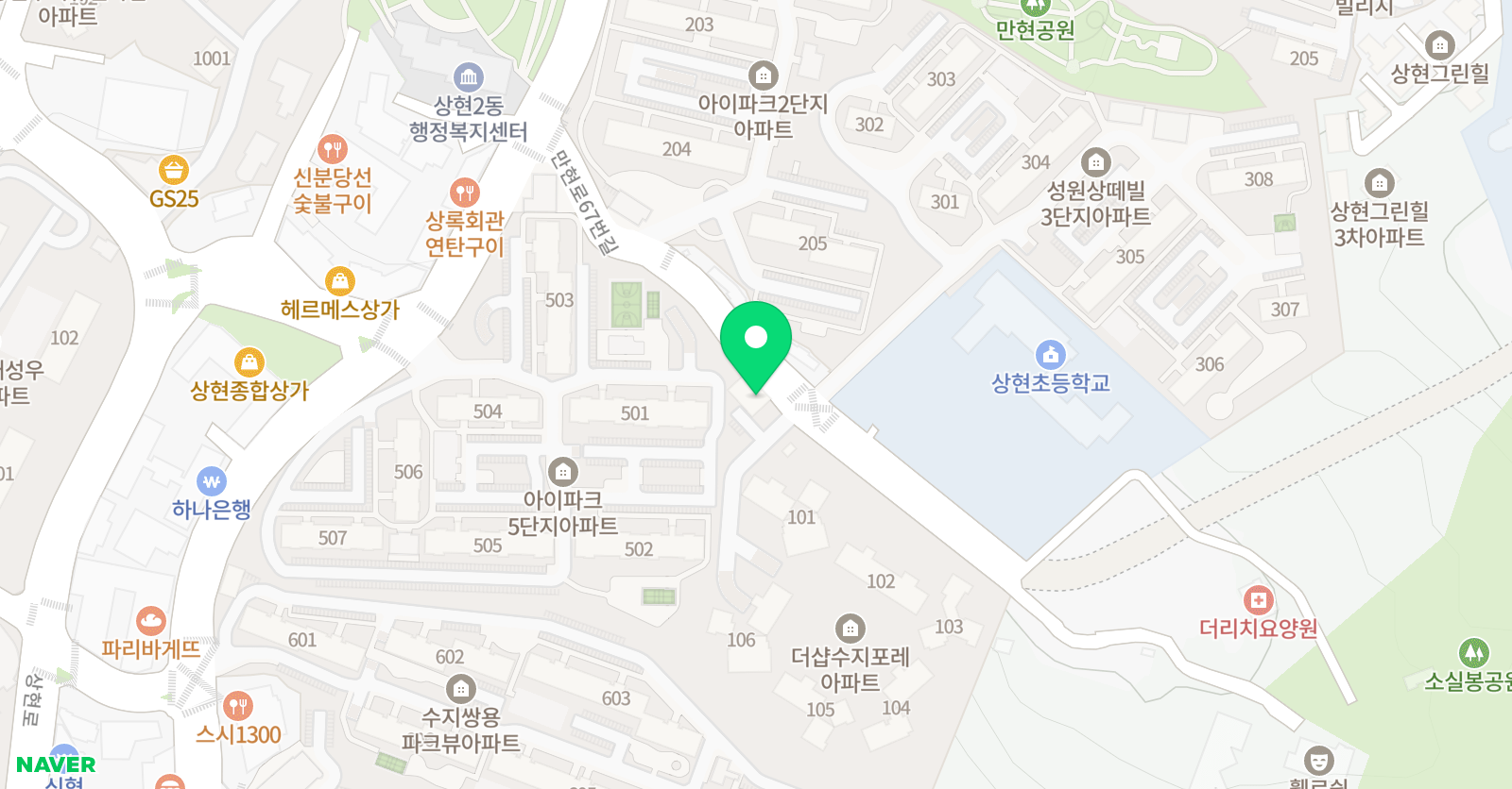 원더잉글리시 영어 수지상현본점 위치