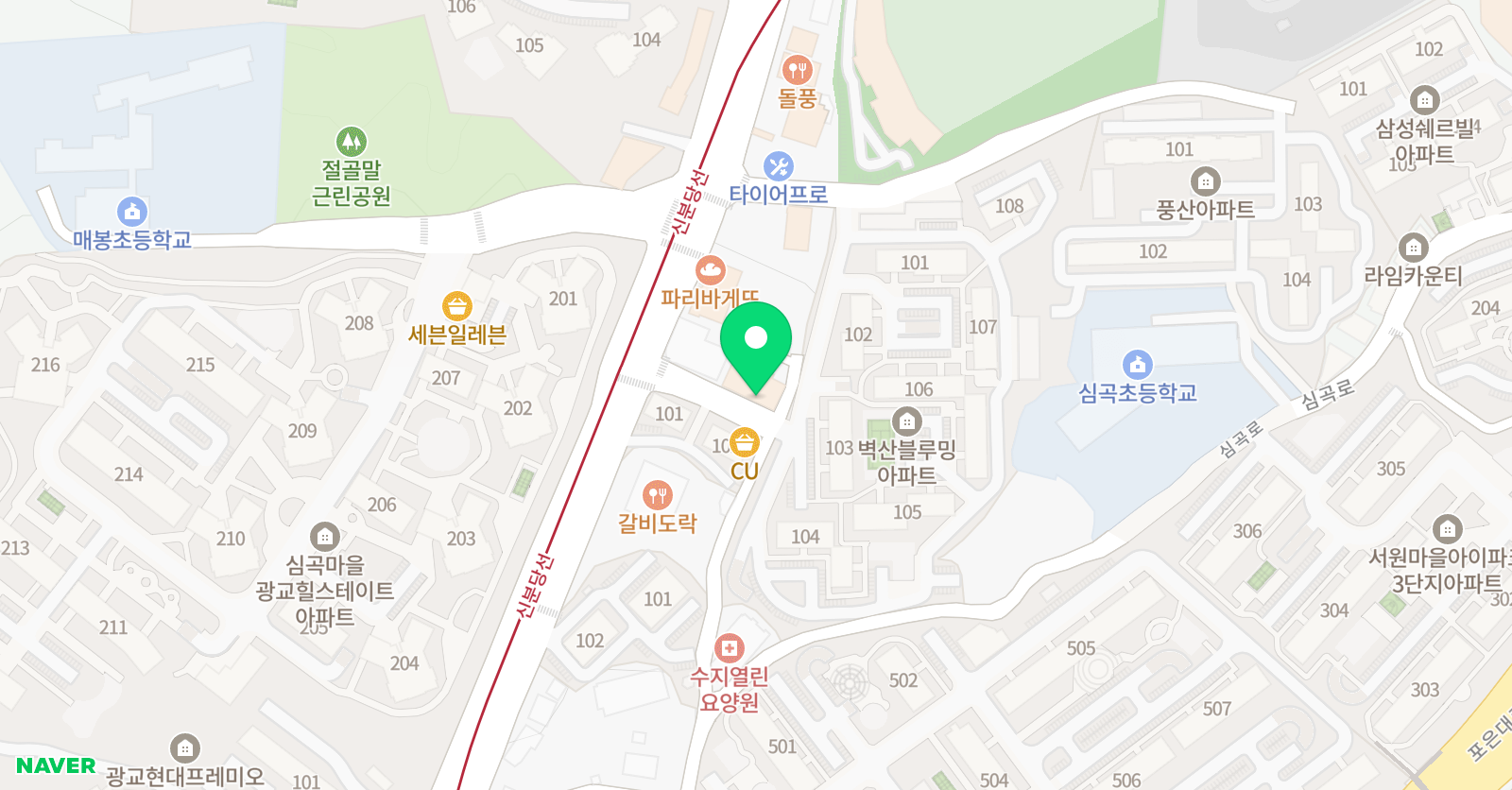 삼성 영어셀레나 심곡학원 위치