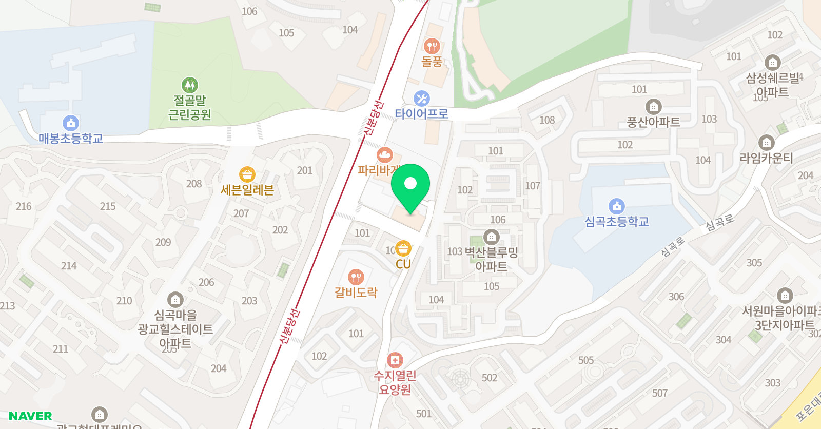 오엠지 잉글리쉬학원 위치