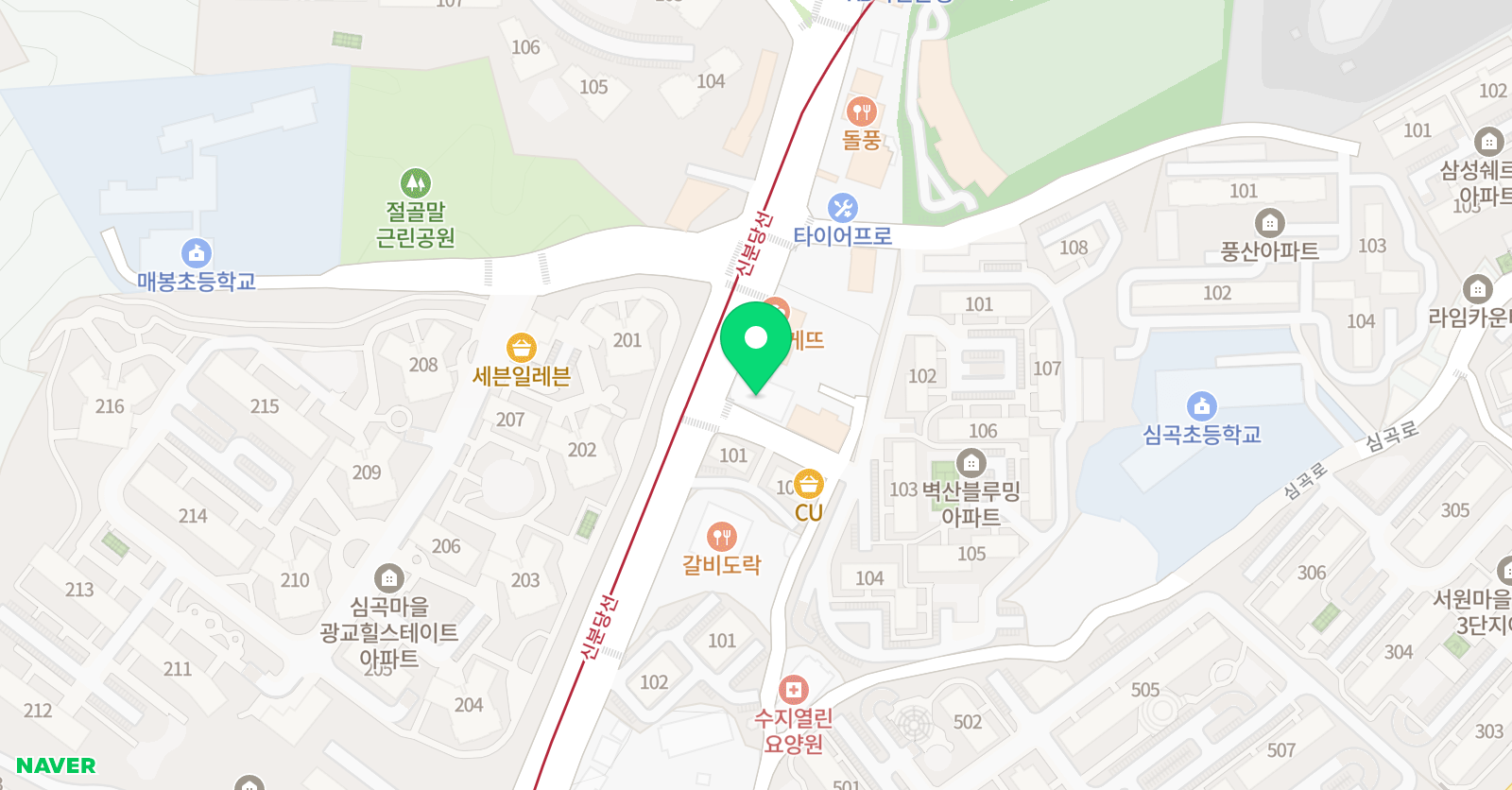 YBM잉글루 아이엘영어학원 위치