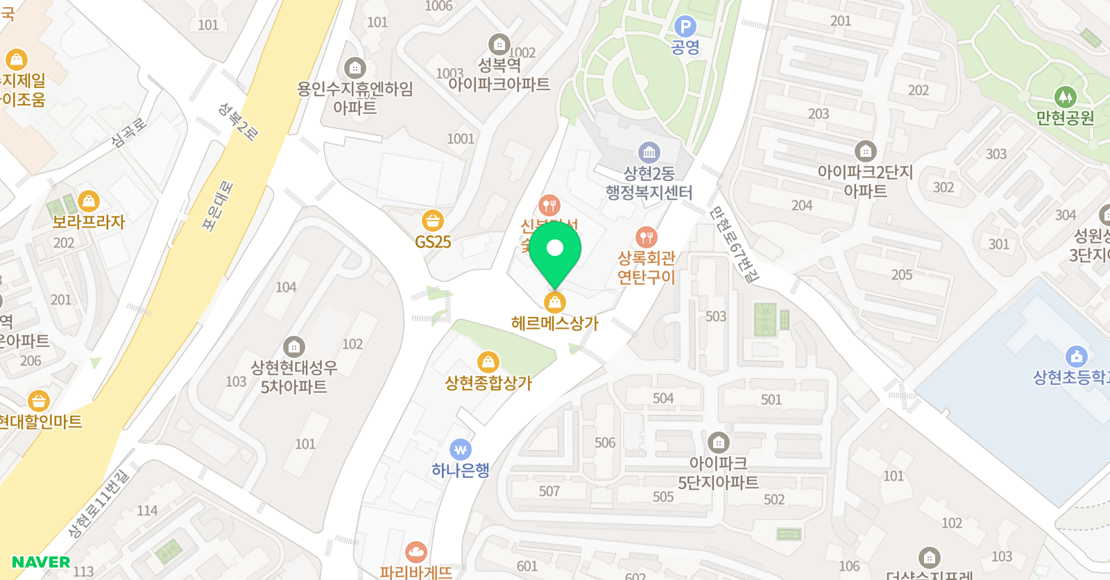 아너스리그 어학원 수지상현 위치