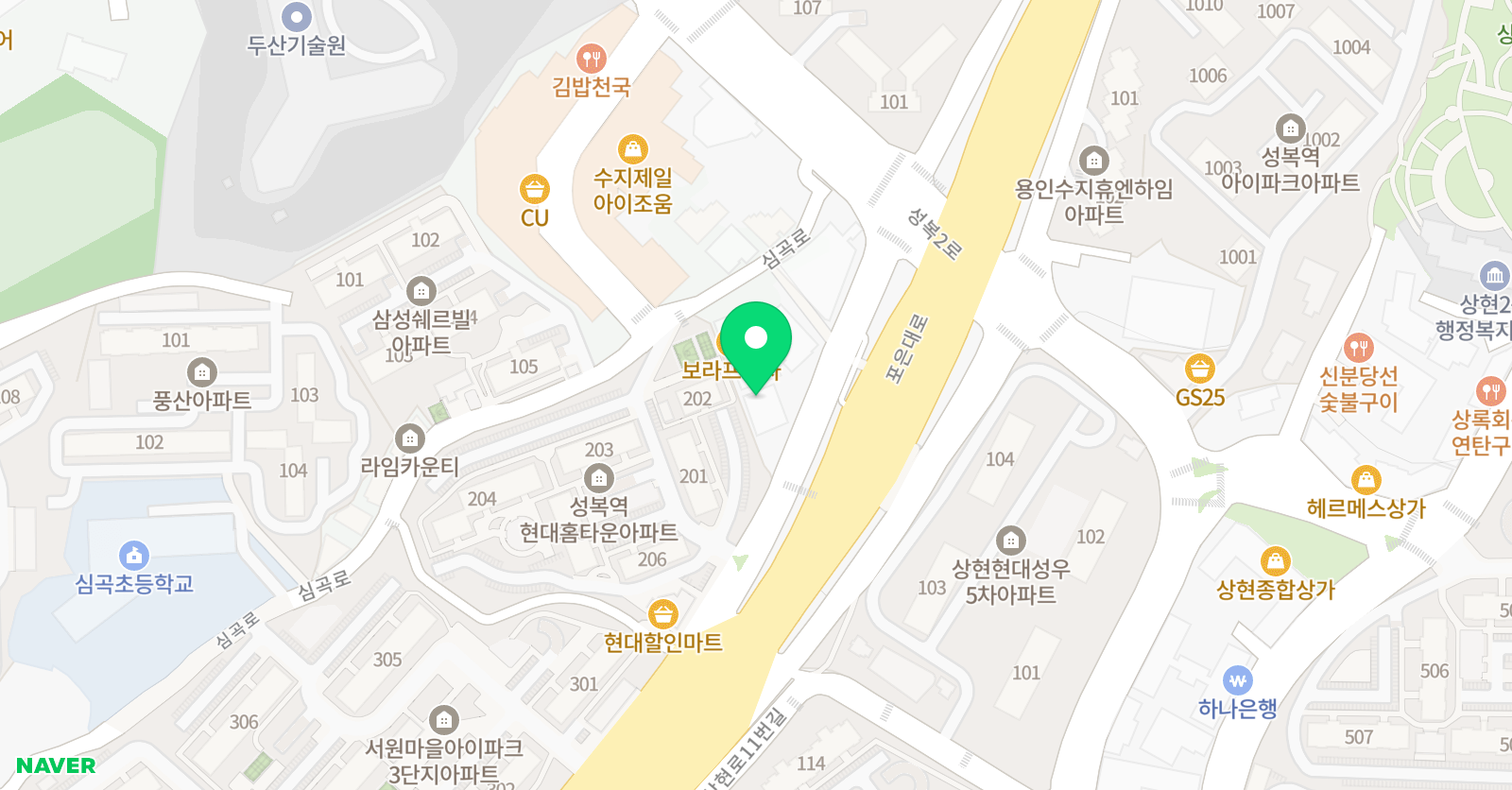 알티오라 수지점 위치