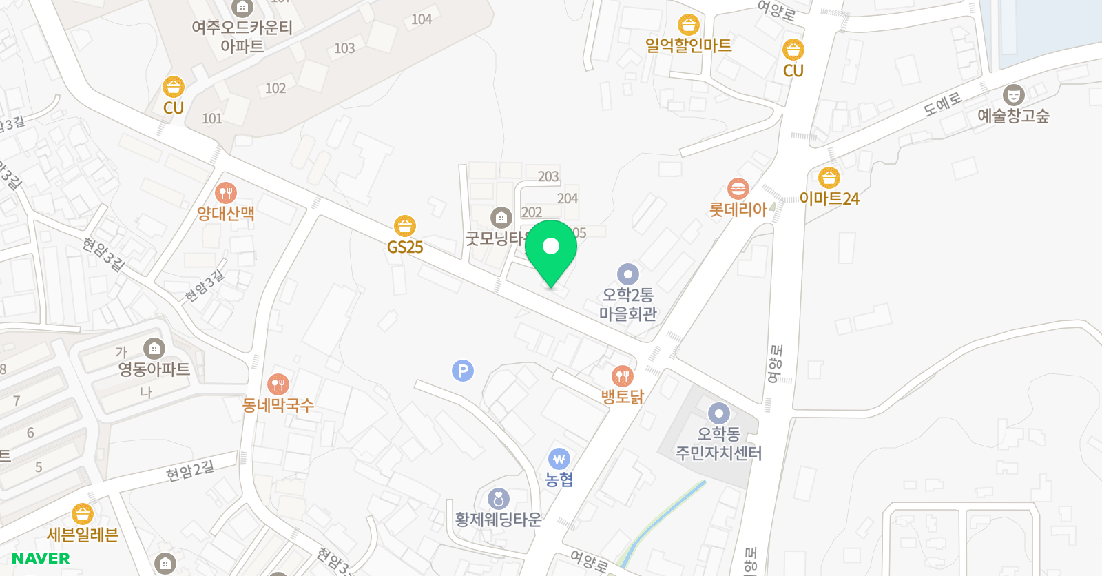 푸르넷공부방 오학점 위치
