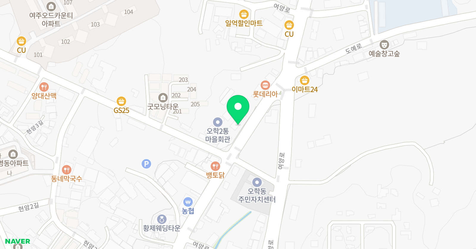 용인대 타이곤 태권도 위치