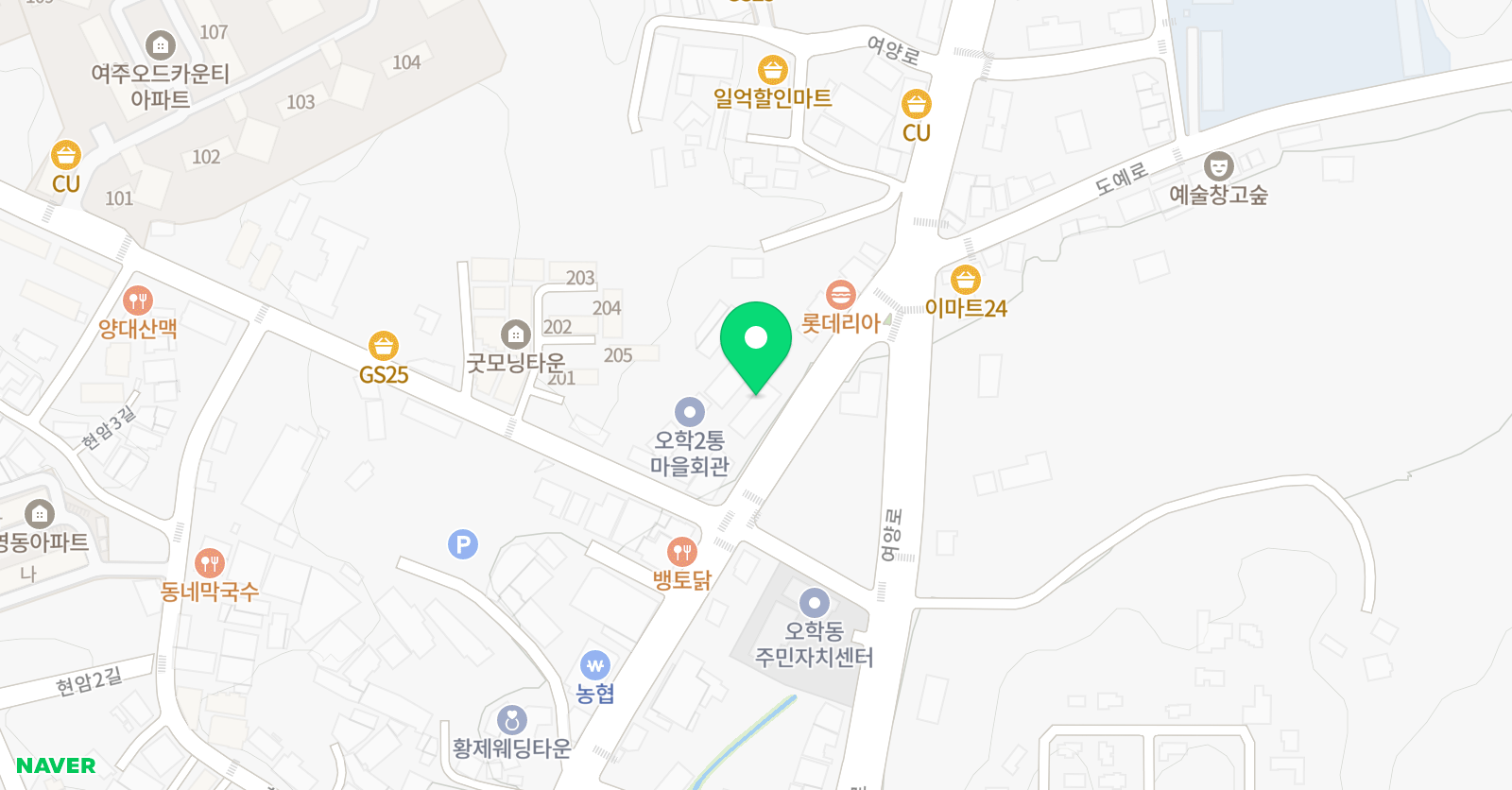지앤비 어학원 여주오학캠퍼스 위치