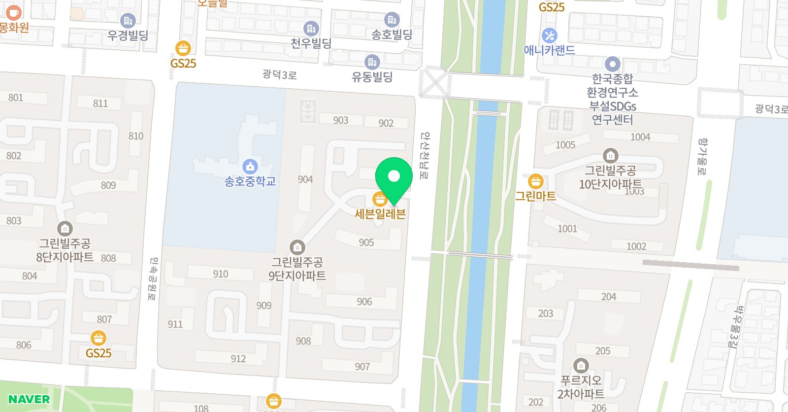 아트앤하트 미술교습소 안산고잔그린빌주공9단지 위치