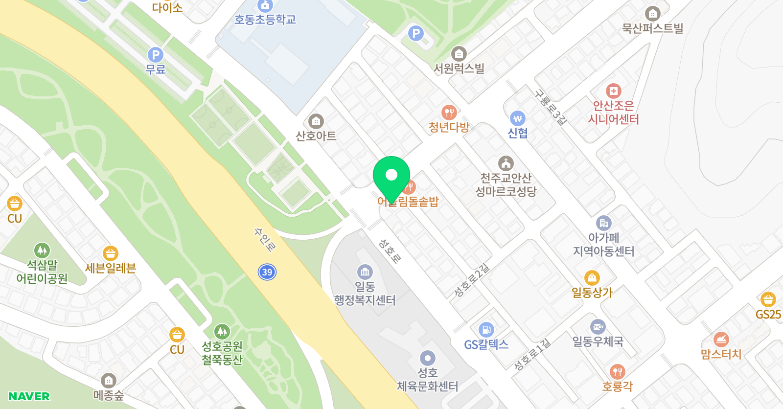 어울림 태권도 위치