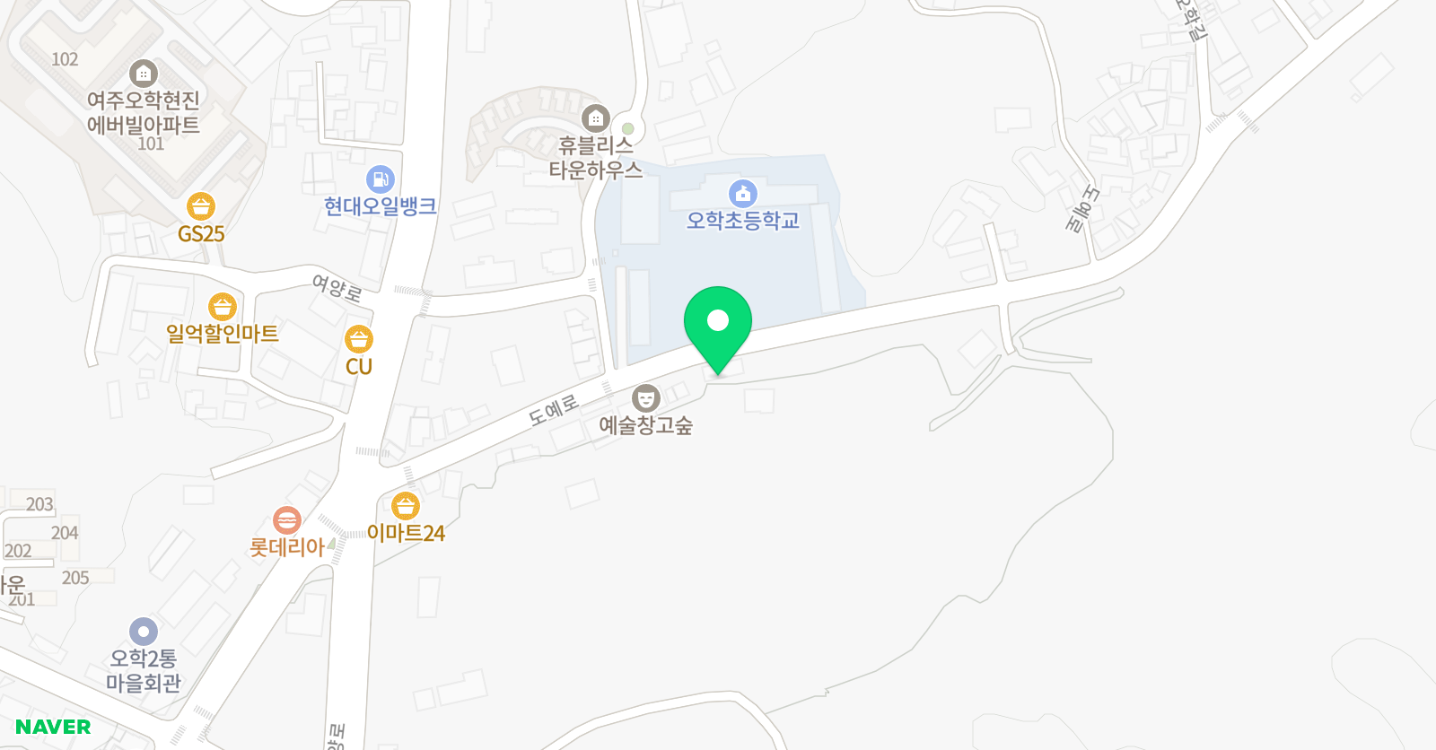 한솔플러스 영어수학 오학교실 위치