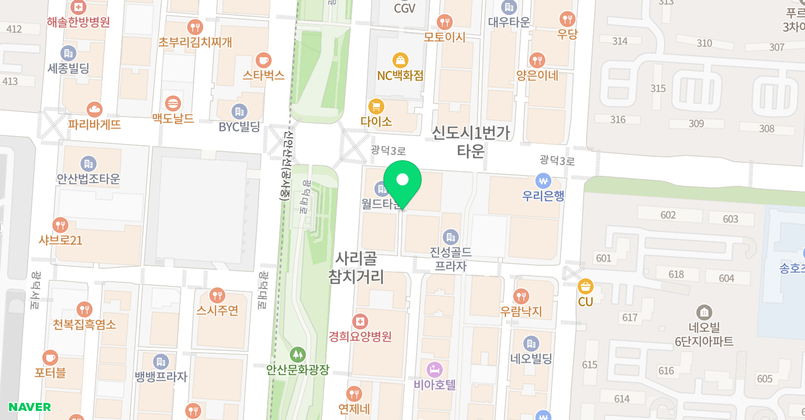 상상아이 학원 & 어린이 서점 위치