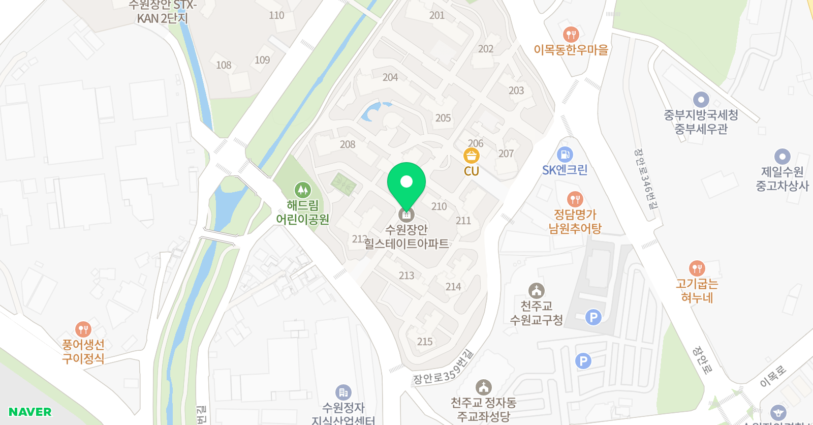 스마트해법 수학 장안힐스테이트 교습소 위치