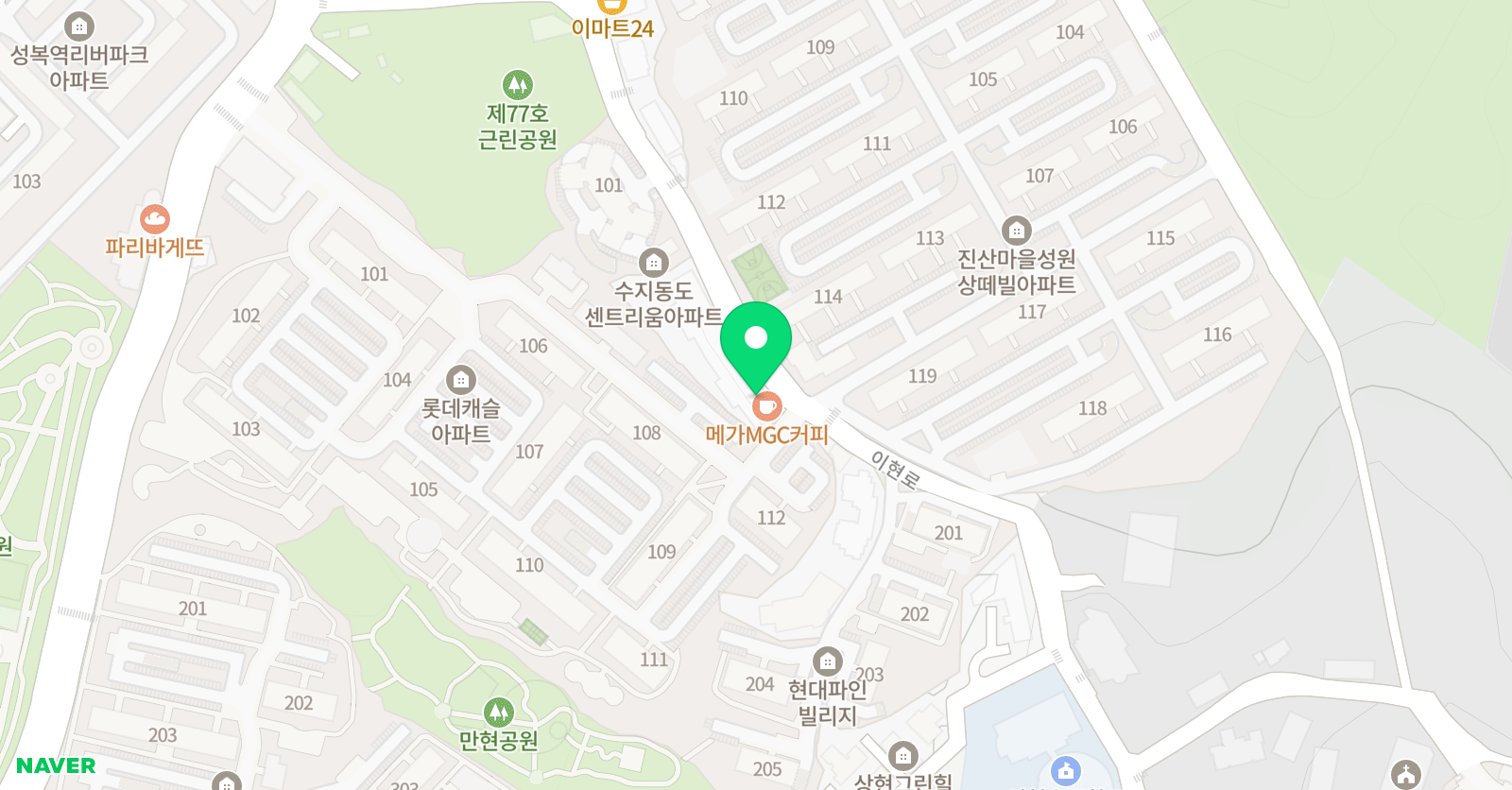 이현탑 수학교습소 하리쌤 수학 위치