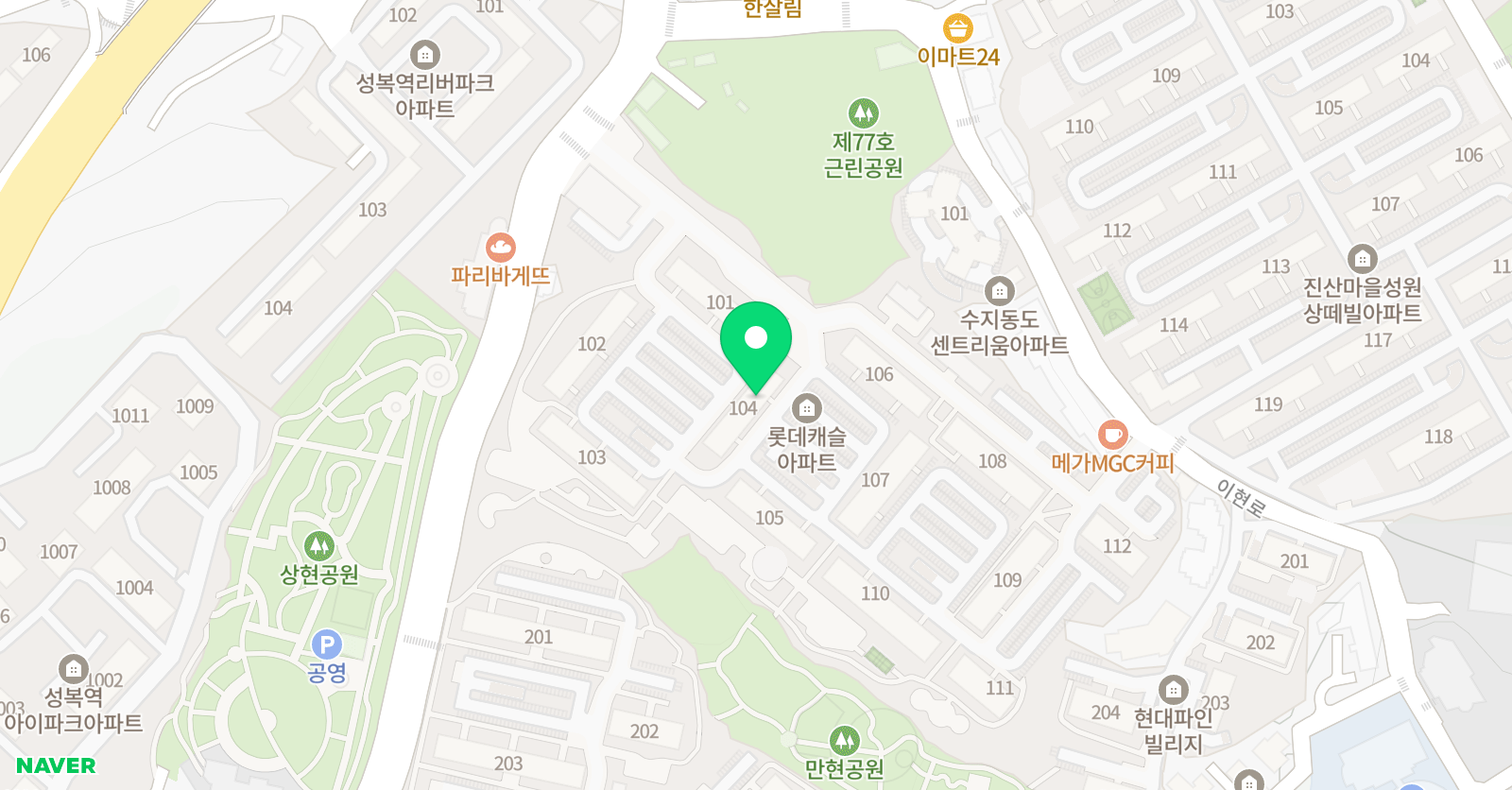 푸르넷 영어공부방 상현점 위치