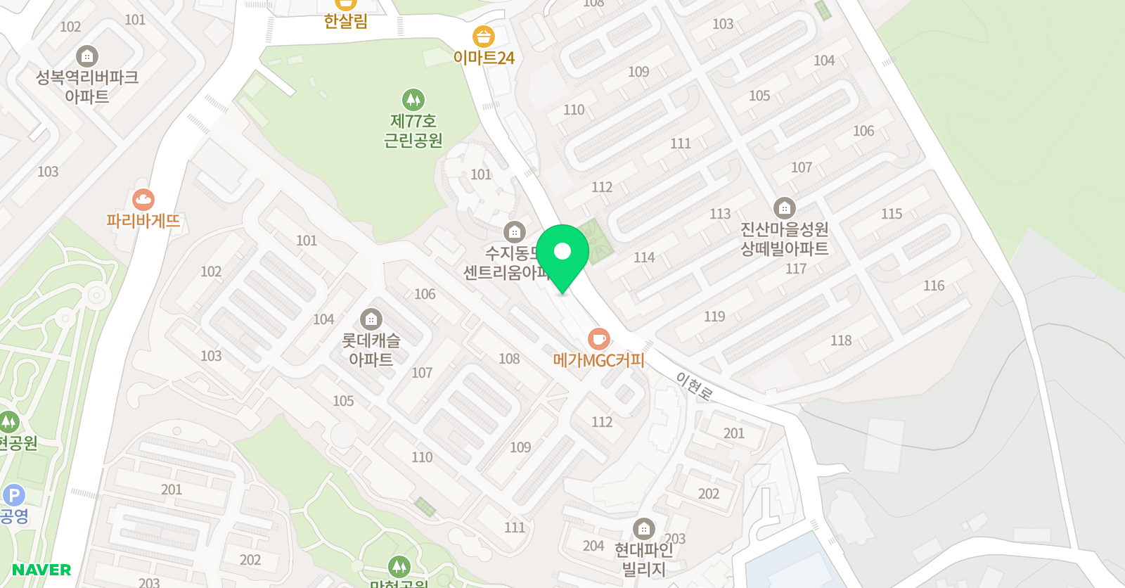 쏭샘이현 수학교습소 위치