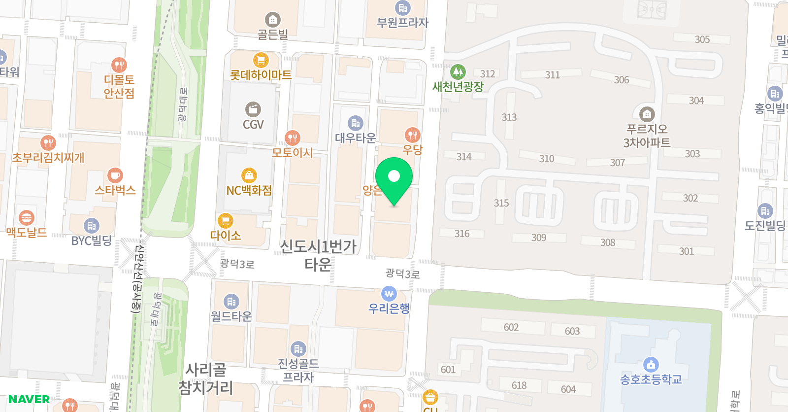 민할렐루야뮤직아카데미 위치