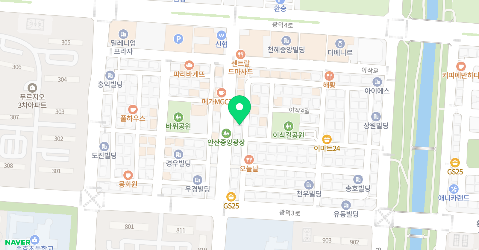 샷다댄스아카데미 학원 위치