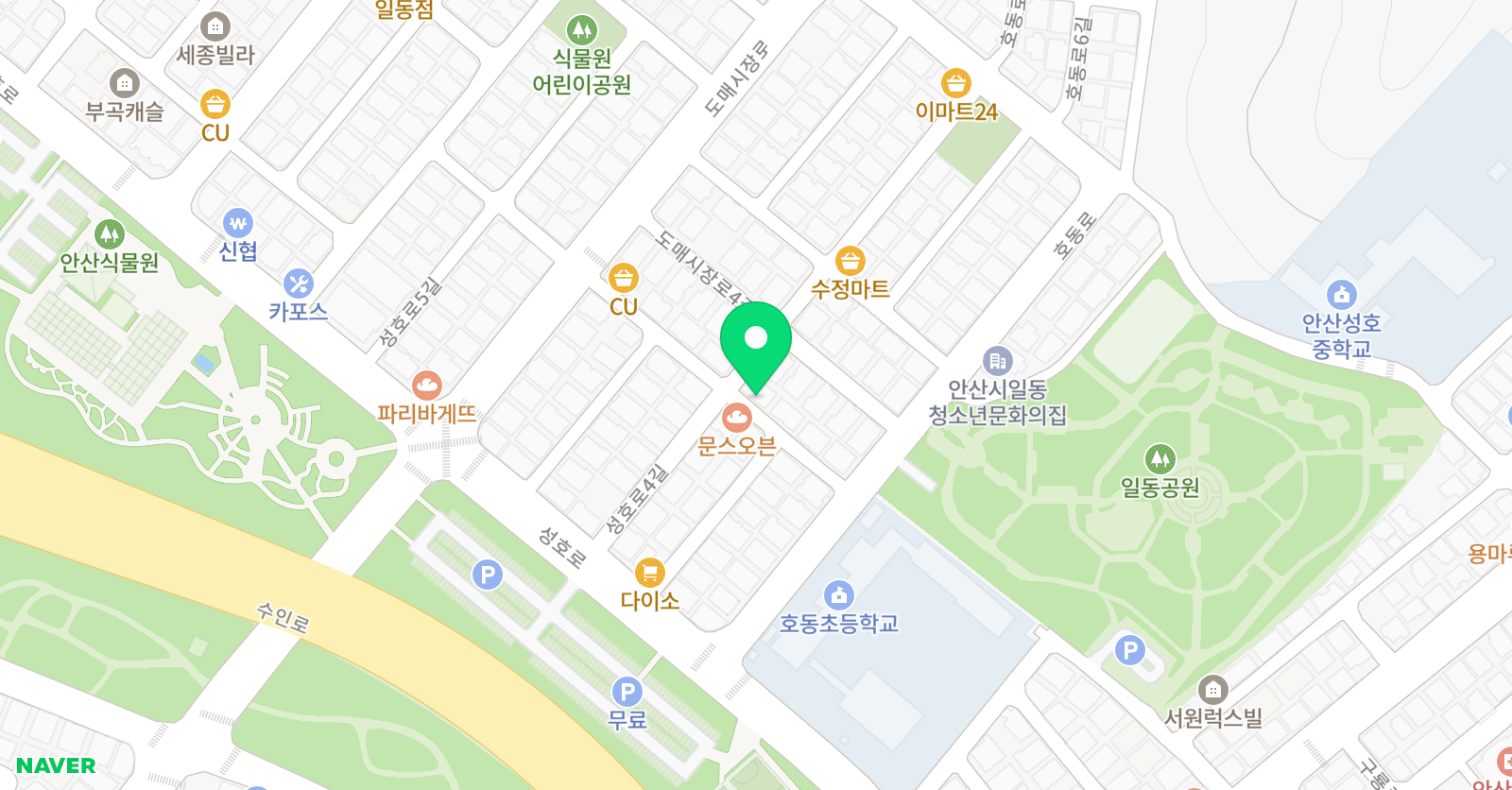 기탄사고력교실 가온누리 학원 위치