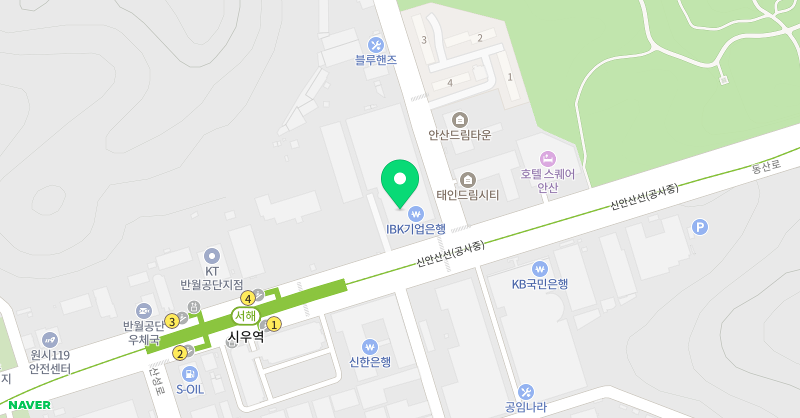한샘레포츠타운 위치