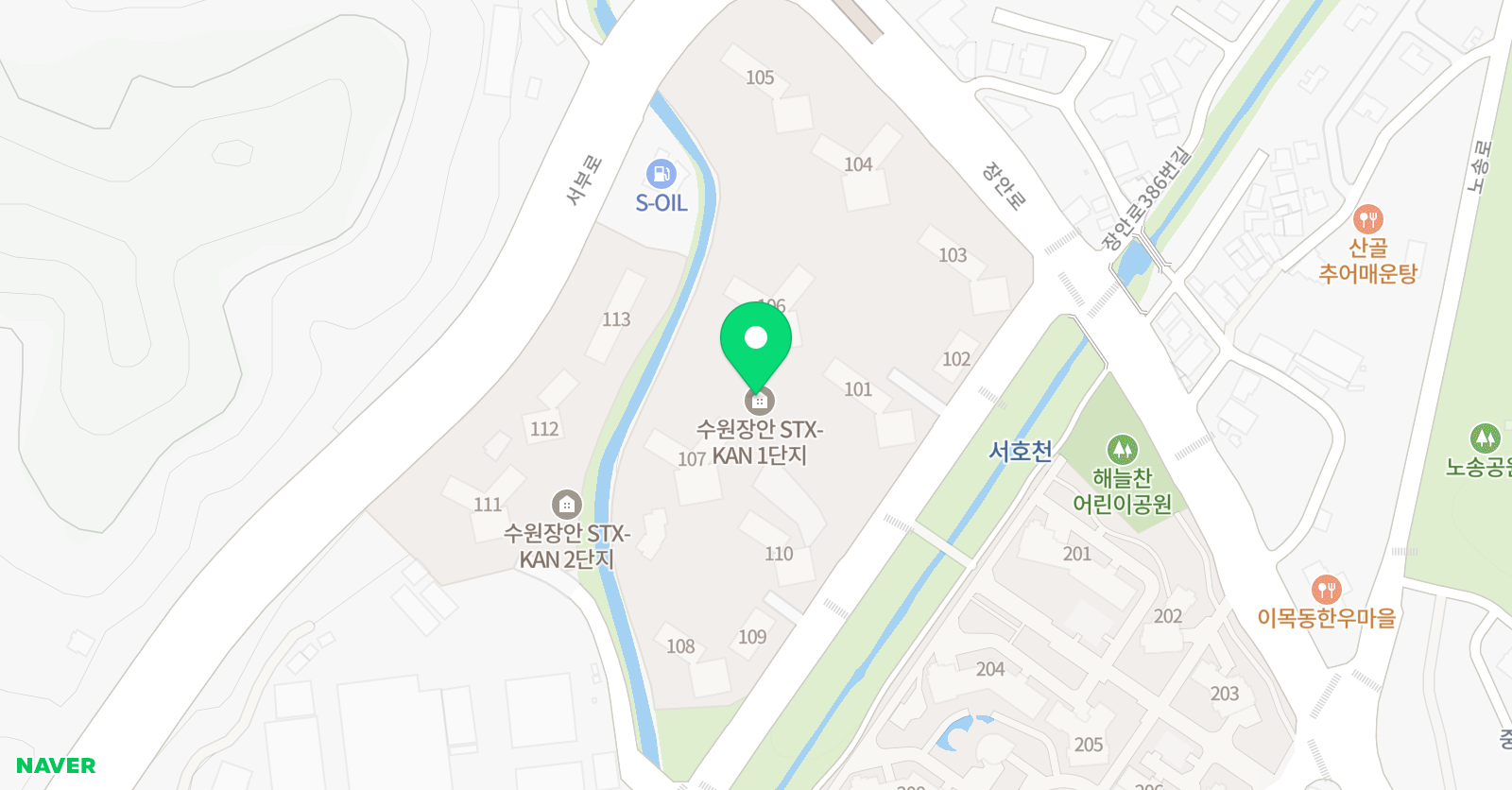 푸르넷 공부방 써니샘 위치