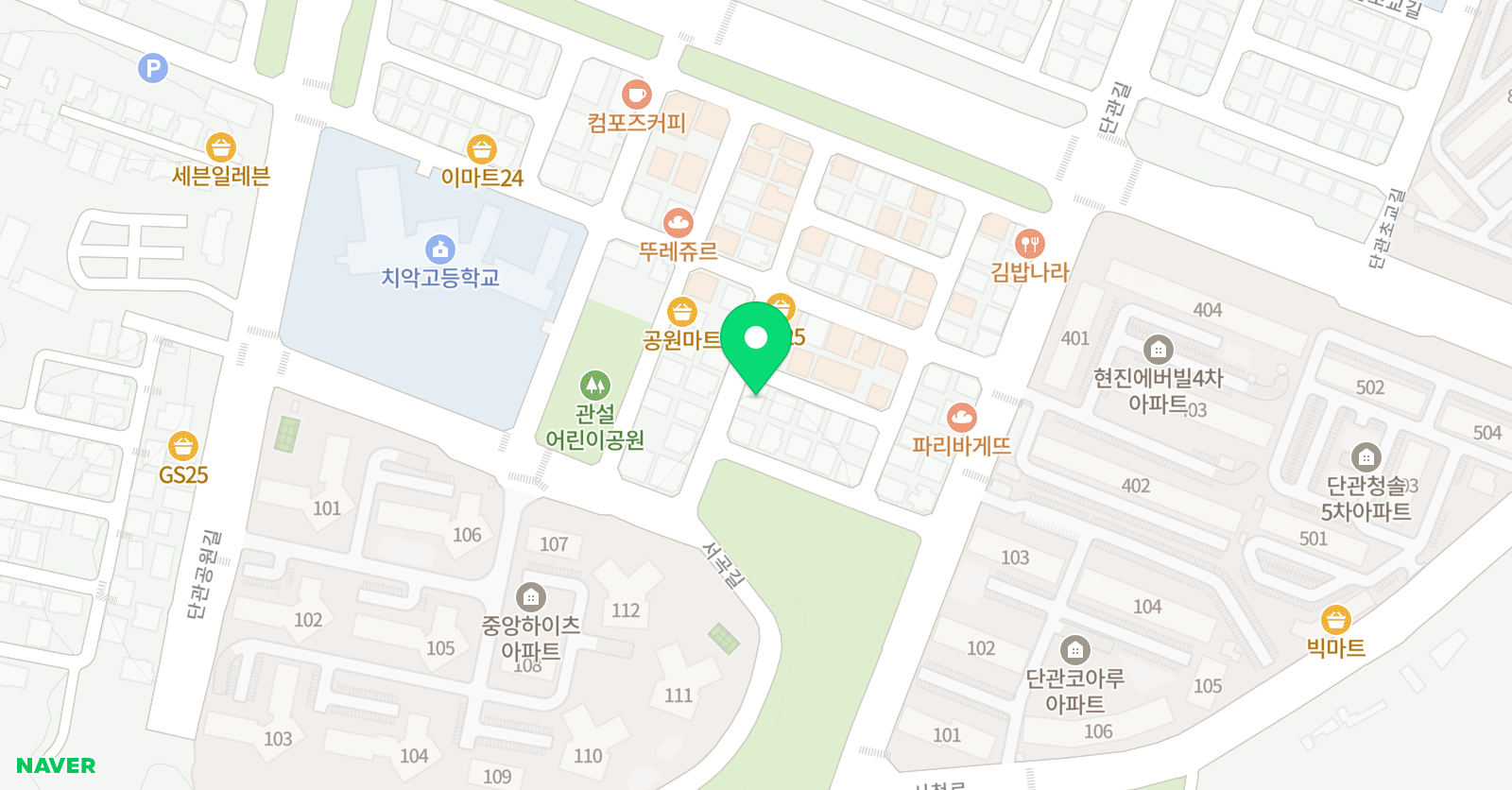 청언 학원 위치