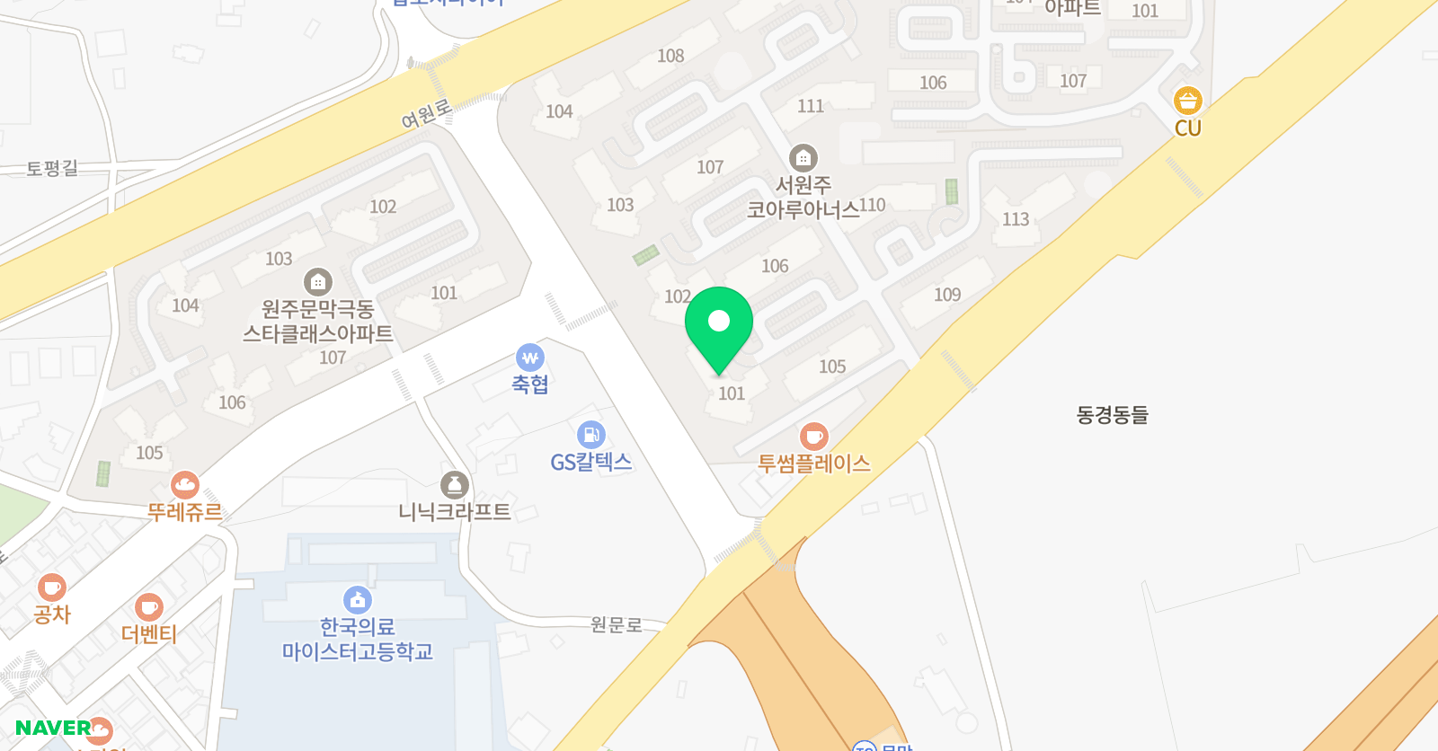 딱풀리는수학 원주문막초점 위치