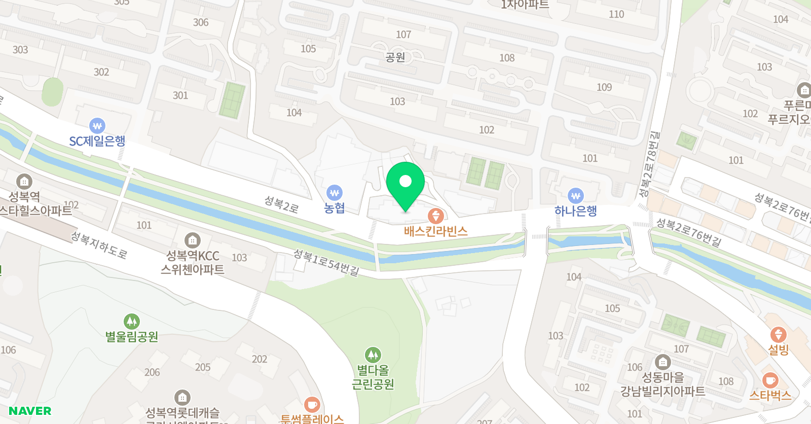 튼튼영어마스터클럽 영어 수지성복점 위치