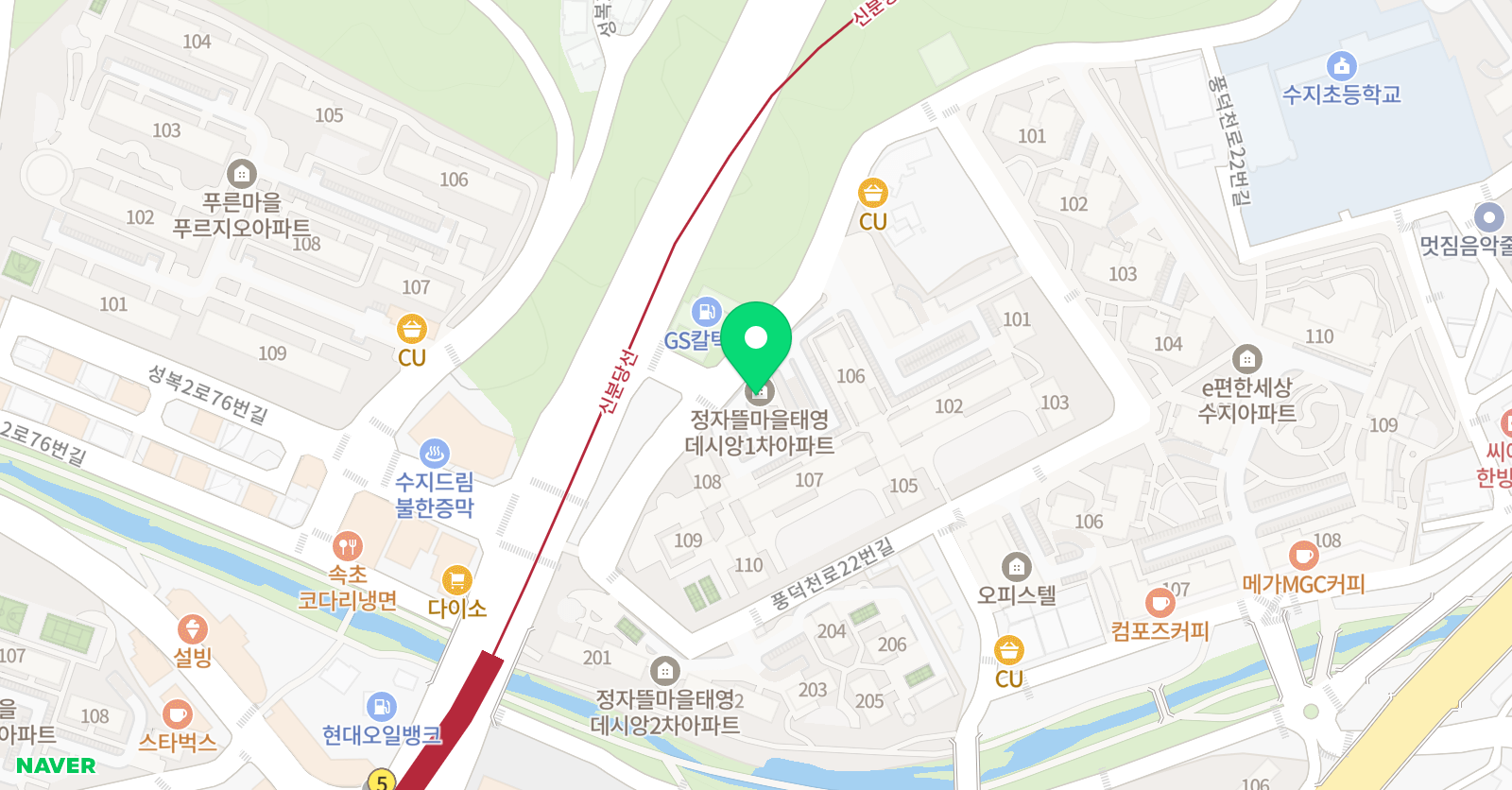 딱풀리는수학 수지초점 위치
