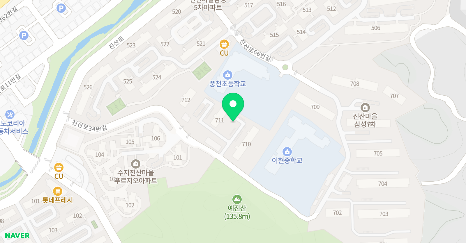 삼성 영어셀레나 풍천초교실 위치