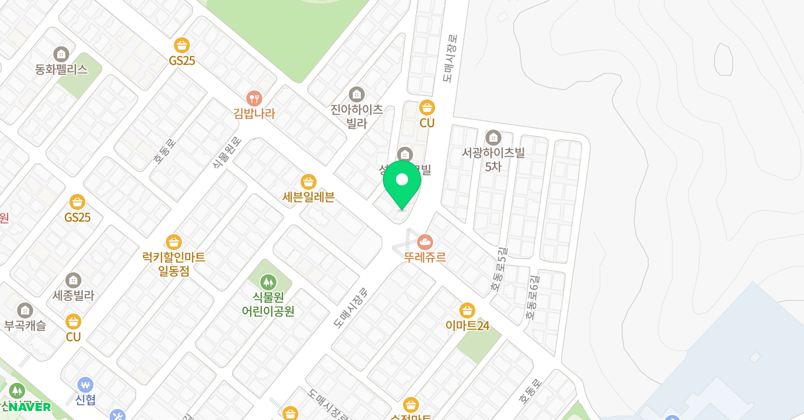 삼성 영어 일동학원 위치