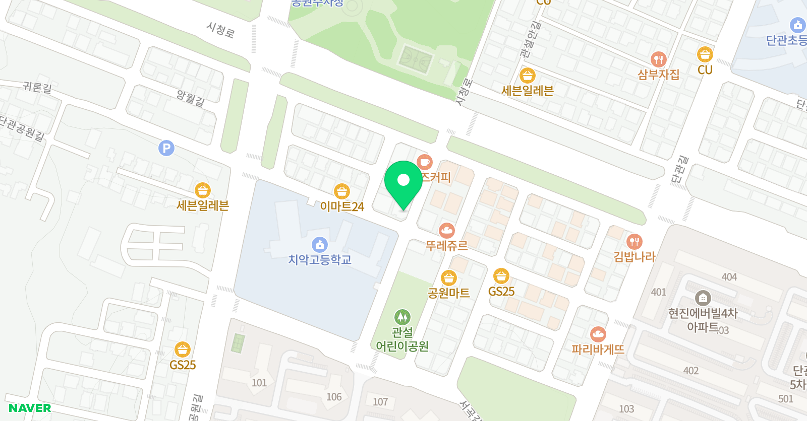 기탄사고력교실 단관학원 위치
